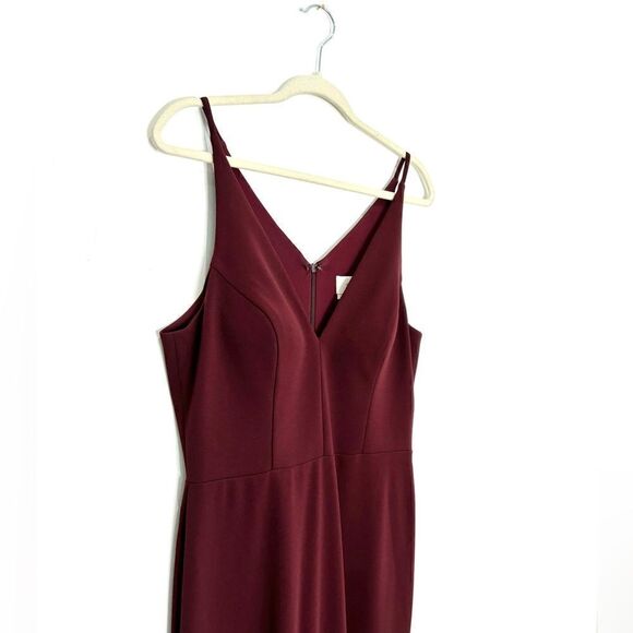 BHLDN Jones V-Neck Crepe Dress - Picture 8 of 12